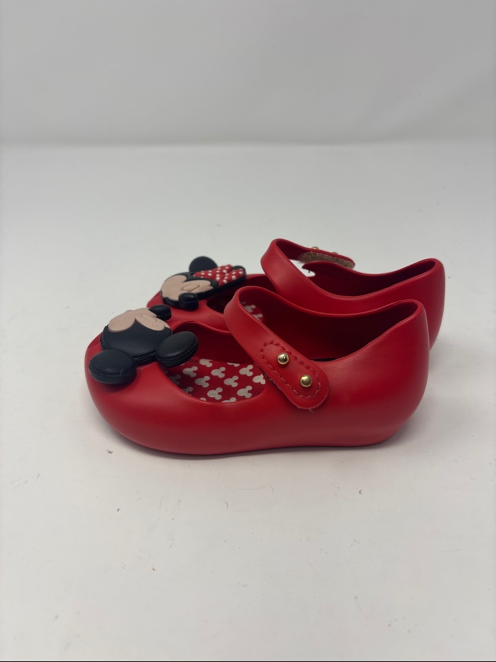 Mini Melissa x Disney Minnie & Mickey Red Kids Mary Jane Shoes 7 - Picture 5 of 7